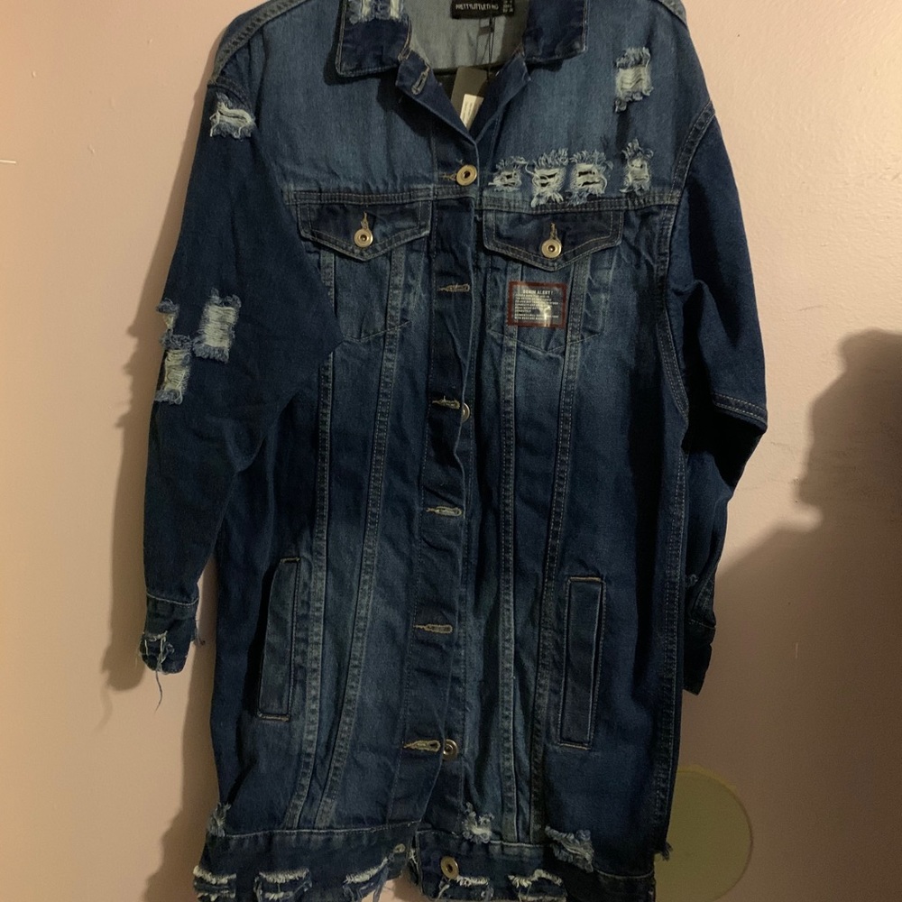 Distressed Denim Jacket - Picture 2 of 4